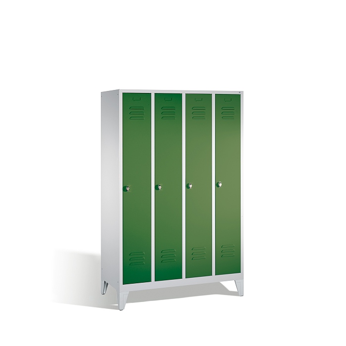 Čtyřdílná šatní skříň CLASSIC na nohách 119x50x185 cm, zelená - Kliknutím na obrázek zavřete