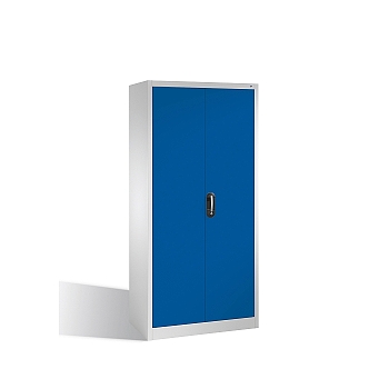 Kovová skříň na nářadí, 4 police 93x40x195 cm, tm. modré dveře