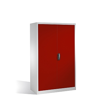 Kovová skříň na nářadí, 4 police 120x60x195 cm, červené dveře