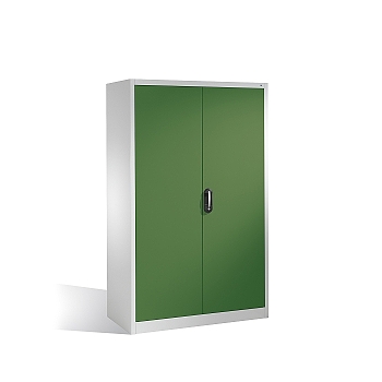 Kovová skříň na nářadí, 4 police 120x60x195 cm, zelené dveře