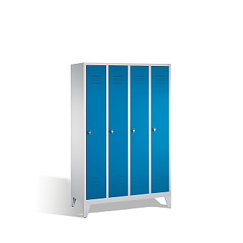 Čtyřdílná šatní skříň CLASSIC na nohách 119x50x185 cm, sv. modrá