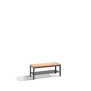 Volně stojící lavice do šatny s bukovým sedákem a roštem 100x35x42 cm