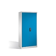 Kovová skříň na nářadí, 4 police 93x40x195 cm, sv. modré dveře
