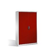 Kovová skříň na nářadí, 4 police 120x40x195 cm, červené dveře