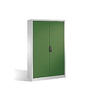 Kovová skříň na nářadí, 4 police 120x40x195 cm, zelené dveře