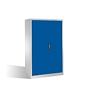 Kovová skříň na nářadí, 4 police 120x60x195 cm, tm. modré dveře