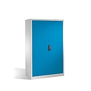 Kovová skříň na nářadí, 4 police 120x60x195 cm, sv. modré dveře