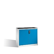 Osobní nářaďová skříňka série 89 s jednou policí nosnost 70 kg, 120x50x100 cm, sv. modré dveře