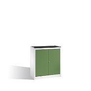 Osobní nářaďová skříňka se zásuvkou a 2 policemi, 93x50x100 cm, zelené dveře