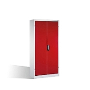 Kovová skříň pro vysoké zatížení 700 kg, 110 kg/polici 93x50x195 cm, červené dveře