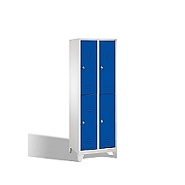 Dvojdílná dělená šatní skříň CLASSIC, 4 dveře na nohách, 61x50x185 cm, tm. modrá dířka