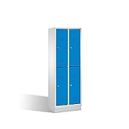 Dvojdílná dělená šatní skříň CLASSIC, 4 dveře na soklu, 61x50x185 cm, sv. modrá dvířka