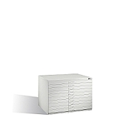 Zásuvková velkoplošná výkresová skříň A1 s deseti zásuvkami 110x77x76 cm