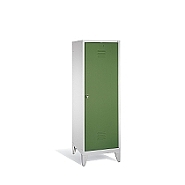 Šatní skříň CLASSIC pro 1 osobu, čistý/špinavý prostor na nohách 61x50x185 cm, zelená dvířka