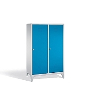 Šatní skříň CLASSIC pro 2 osoby, čistý/špinavý prostor na nohách 119x50x185 cm, sv. modrá dvířka