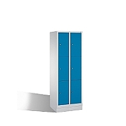 Šatní 6-ti box CLASSIC na soklu, 2 oddíly, 3 dvířka nad sebou, 61x50x185 cm, sv. modrá dvířka